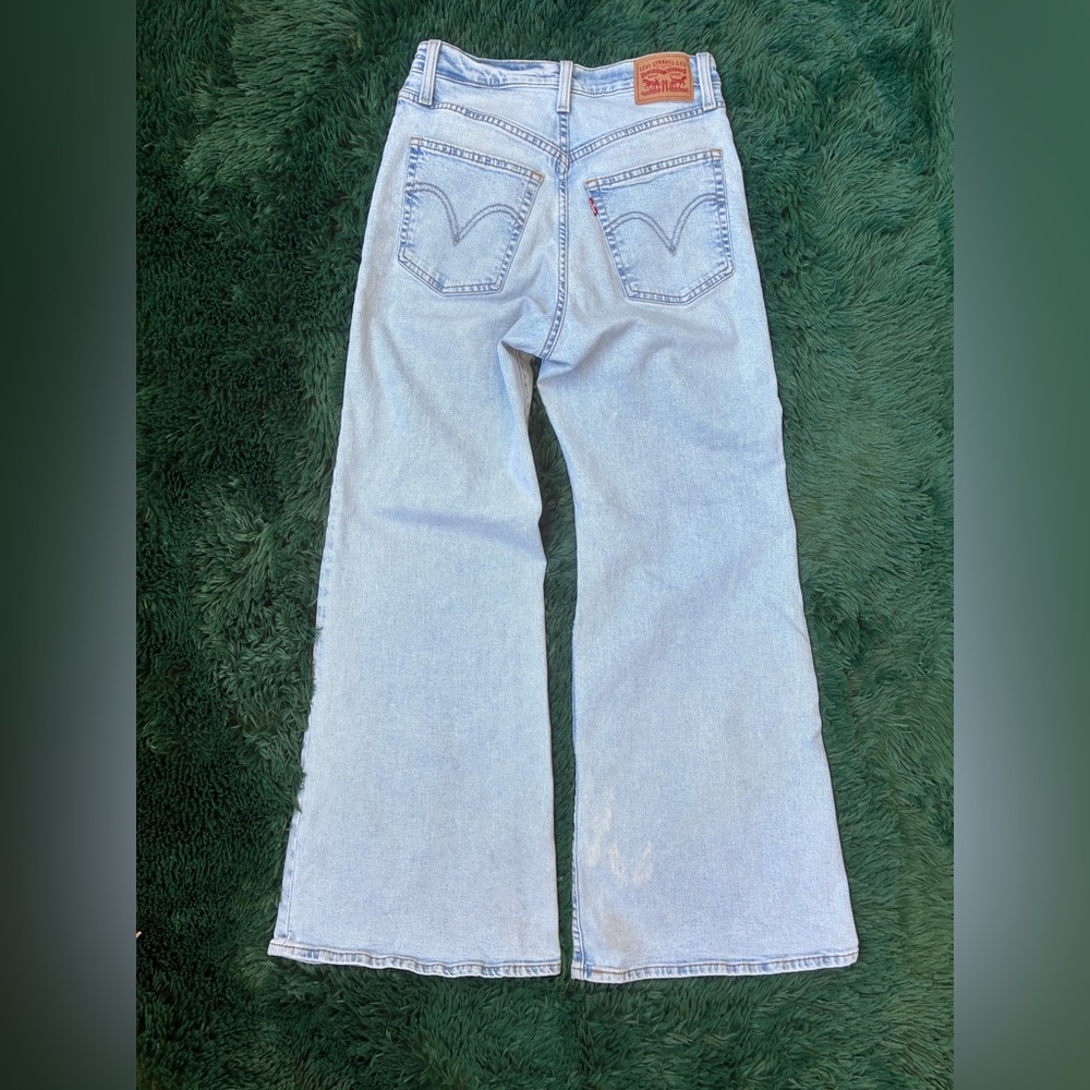 Levi's Rib Cage Bell Bottoms Wide Leg Light Wash High Waisted Jeans